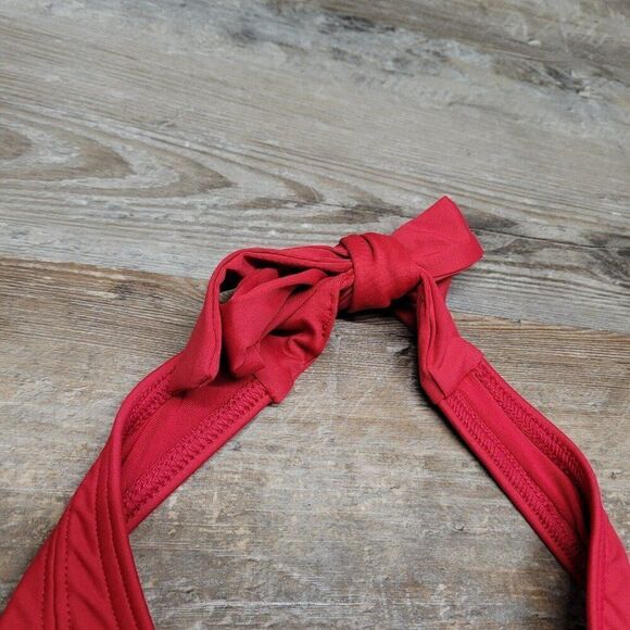Birdsong Size‎ 32H Bare Necessities Rouge Red Underwire Halter Tankini Swim Top - Picture 7 of 12